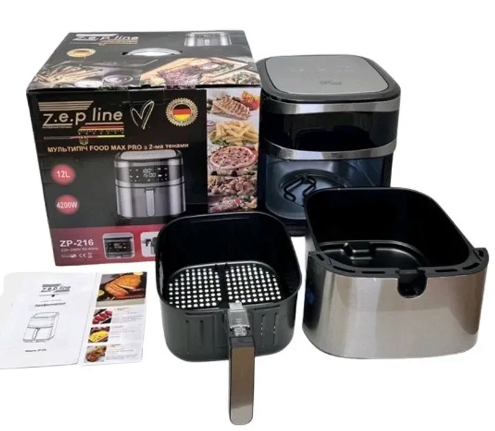 Фритюрниця Zepline ZP-216 12 л 4200Вт зі знімним кошиком, антипригарне покриття, регульований термостат Одеса - фото 4