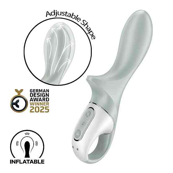 Анальний надувний вібратор Satisfyer Air Pump Booty 3, гнучкий стовбур Sex Aura Київ