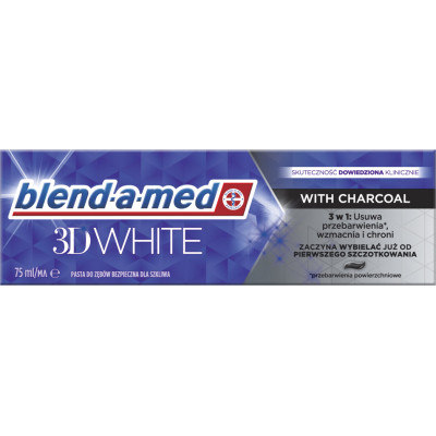 Зубная паста Blend-a-med 3D White С древесным углем 75 мл (8006540793114) Винница - изображение 2