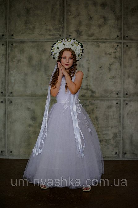 Длинное белое платье 128-140 Кривой Рог - изображение 5