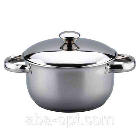 Кастрюля нержавеющая с двойным дном и крышкой V 1 л (шт).Aba-Opt Одесса
