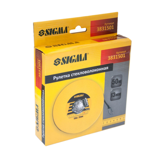 Рулетка склепловолокно 50 м*13 мм SIGMA Житомир