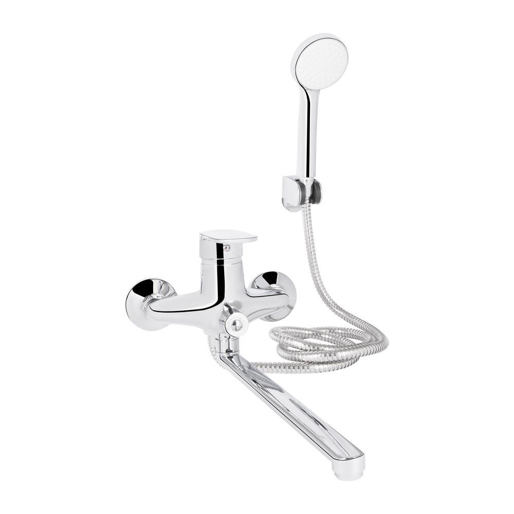 Змішувач для ванни Lidz Tani 0052 з поворотним виливом (з душовим гарнітуром) (k40) LDTAN0052CRM44960 Chrome Київ - фото 1