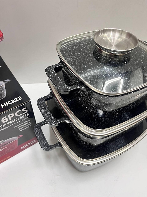 HK-322 Посуда Набор квадратных казанов Higher Kitchen (4) Одесса - изображение 8