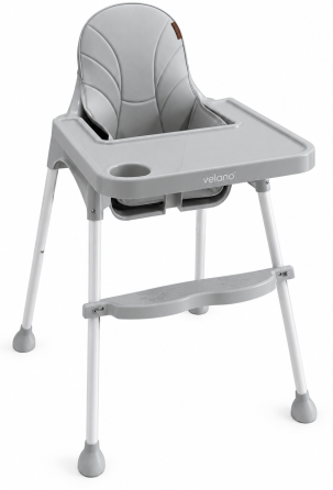 Стілець для годування дитини 2 в 1 VELANO Basic, light grey Київ