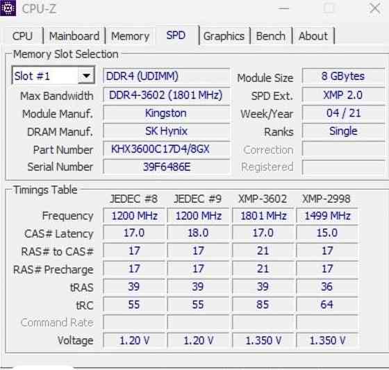 HyperX Fury RGB DDR4 16GB (2x8GB) 3600MHz. Харків