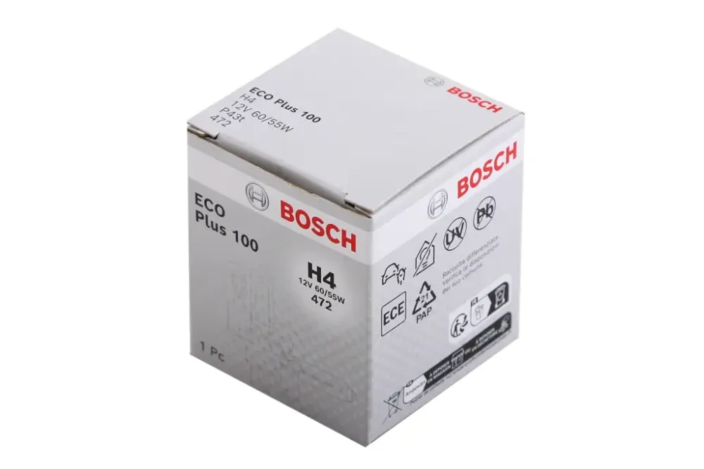 Лампа галогована 12 у H4/P43t Bosch 60/55 Eco +100% Вінниця - фото 4