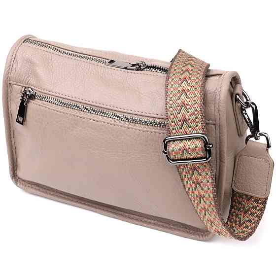 Стильная сумка на плечо из натуральной кожи Vintage 23002 Темно-серый Киев