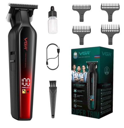 Тример для бороди акумуляторний VGR V-930 6500RPM LCD Червоний Вінниця