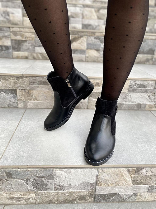 Жіночі черевики Odzi чорні натуральна шкіра висота 9см 36р.(2056) Коломыя - изображение 2