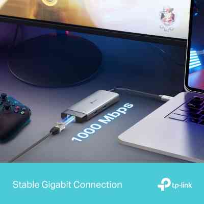 Концентратор TP-Link USB 3.0 6-in-1 2xUSB 3.0 + 1xUSB-C + 1xHDMI + 1xRJ45 + PD 100W (UH6120C) Винница