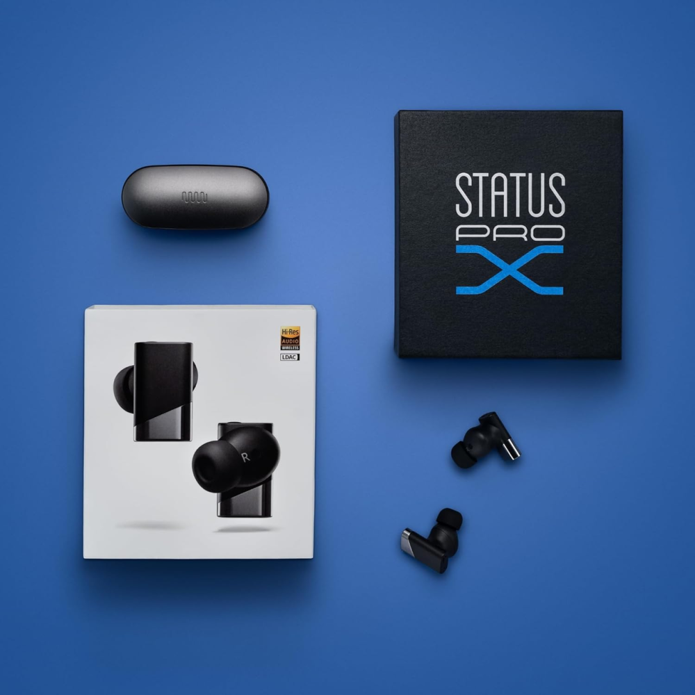 Бездротові навушники Status Pro X Black потрійний динамік LDAC Hi-Res шумозаглушення 52 дБ Bluetooth 5.3 вологозахист IP55 Київ - фото 10
