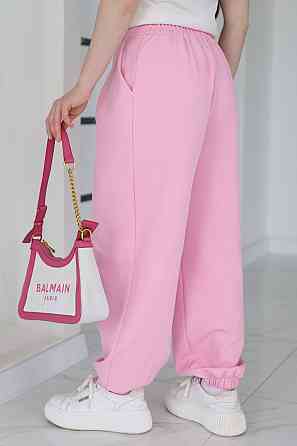 Жіночі широкі штани джогери "Flavio" Норма та батал Рожевий, 42-44 Київ