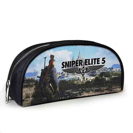 Пенал шкільний з принтом Sniper Elite 23х10х8 см з принтом для хлопчика (3858) Київ