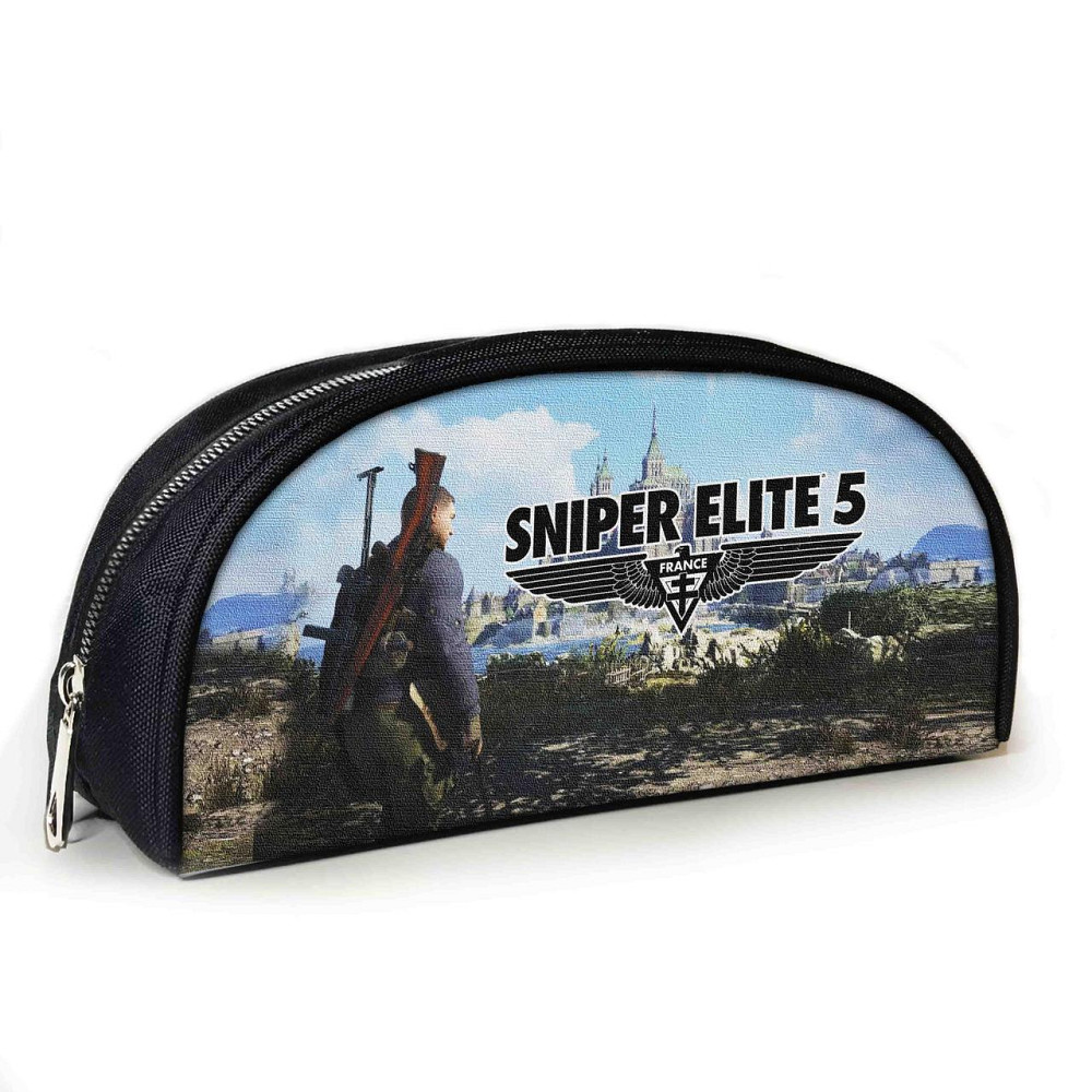 Пенал шкільний з принтом Sniper Elite 23х10х8 см з принтом для хлопчика (3858) Київ - фото 1