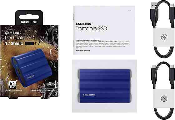 Накопичувач зовнішній SSD 2.5" USB 2.0 TB Samsung T7 Shield Blue (MU-PE2T0R/EU) Синій Харків