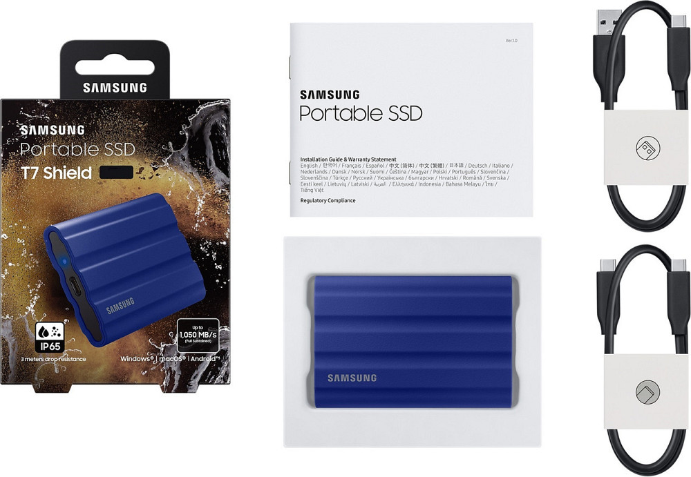 Накопичувач зовнішній SSD 2.5" USB 2.0 TB Samsung T7 Shield Blue (MU-PE2T0R/EU) Синій Харків - фото 5