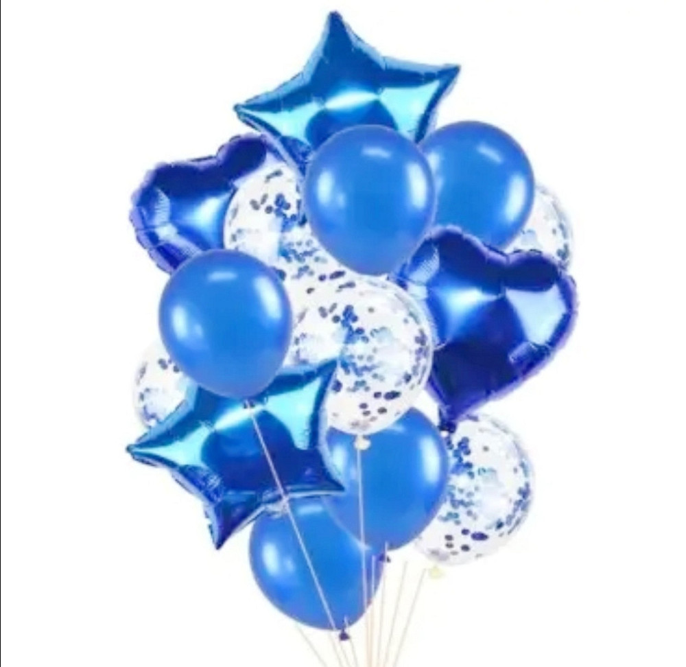 Фонтан с шаров синий 14шт Киев - изображение 1