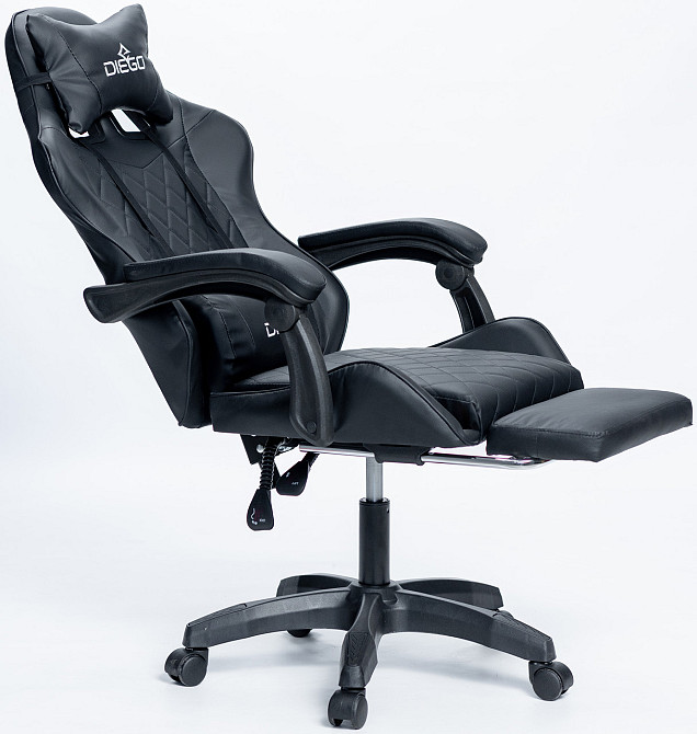 Крісло геймерське DIEGO AERO Full Black Київ - фото 10