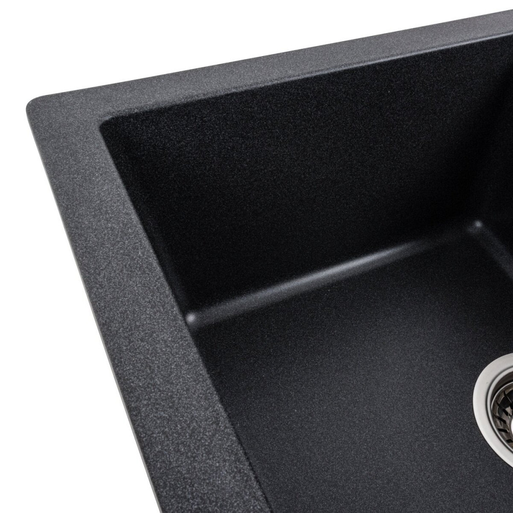 VALESO Гранітна мийка для кухні VALESO INTENSO 6550 матова Карбон Киев - изображение 5