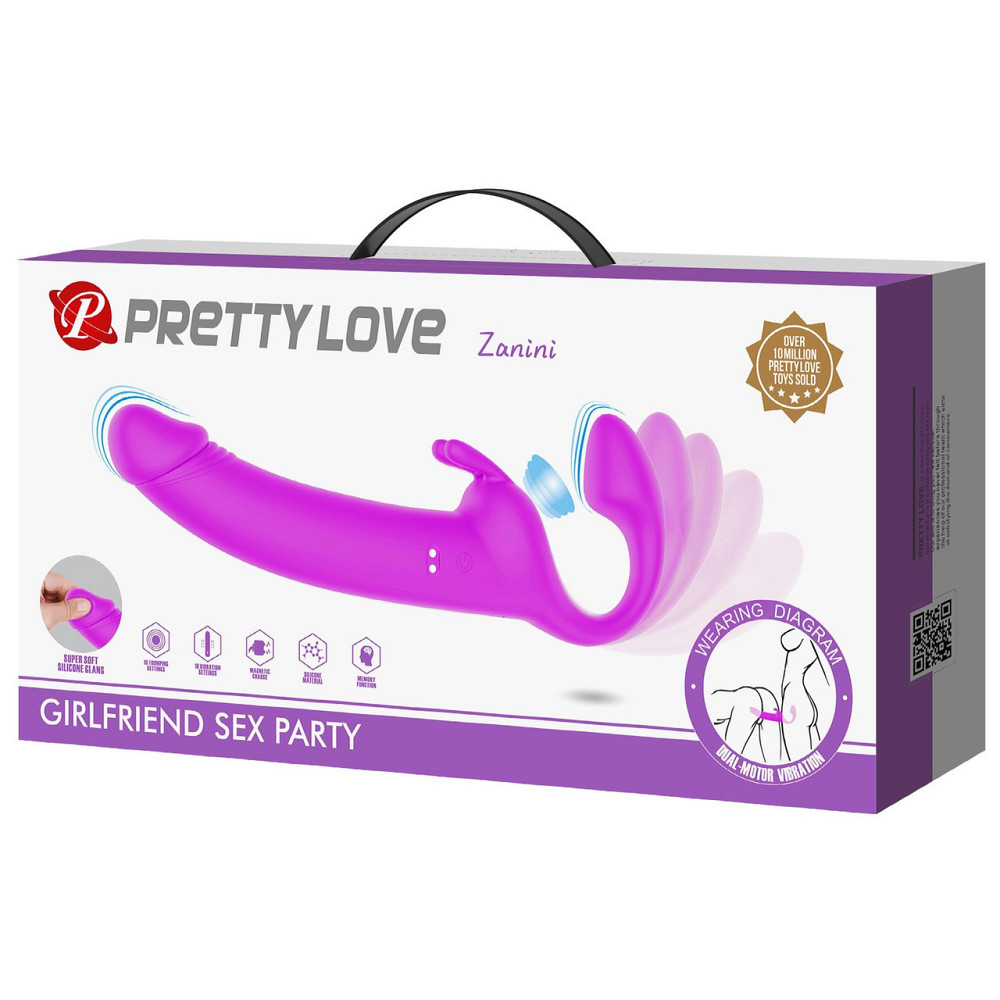 Безремневый страпон ZANINI, 10 vibration functions 10 thumping functions Sex Aura Киев - изображение 8