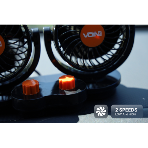 Вентилятор VOin HX-T308 4" 24V 10W з двома швидкостями та подвійним регулюванням Харків