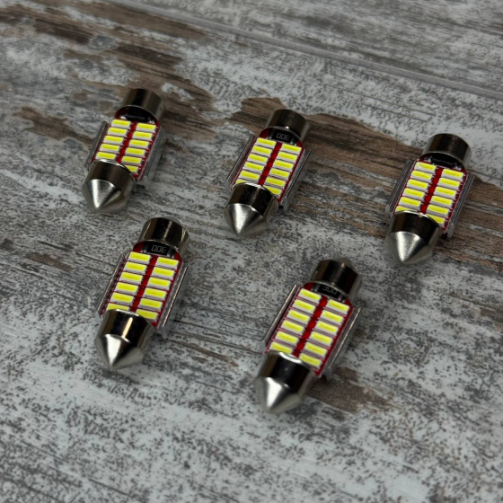 LED C5W C10W 31мм лампа 10 SMD 4014 з обманкою Canbus, біле світло, для авто Київ