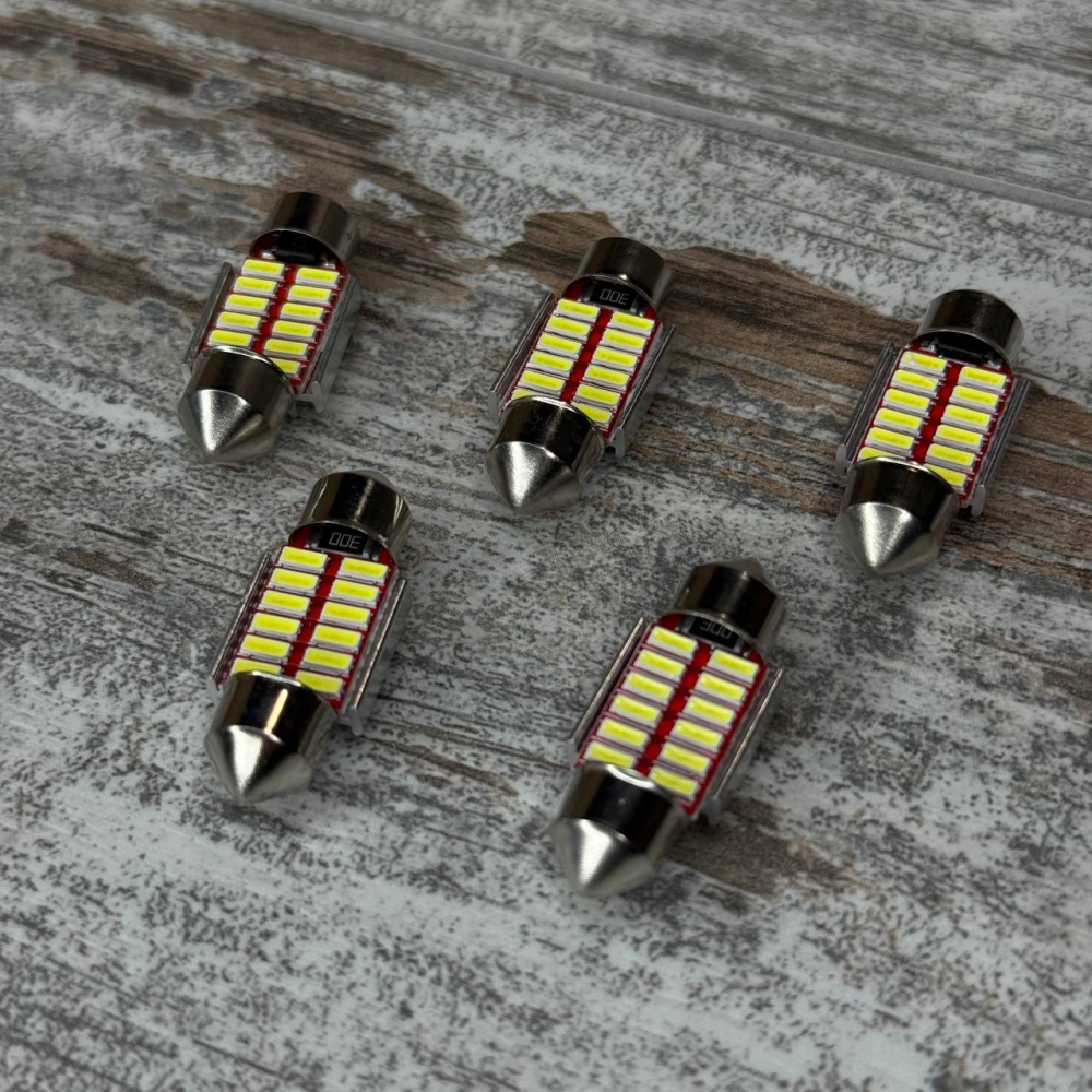 LED C5W C10W 31мм лампа 10 SMD 4014 з обманкою Canbus, біле світло, для авто Київ - фото 4