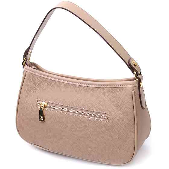 Жіноча сумка з двома ручками з натуральної шкіри Бежева (Vintage) Київ