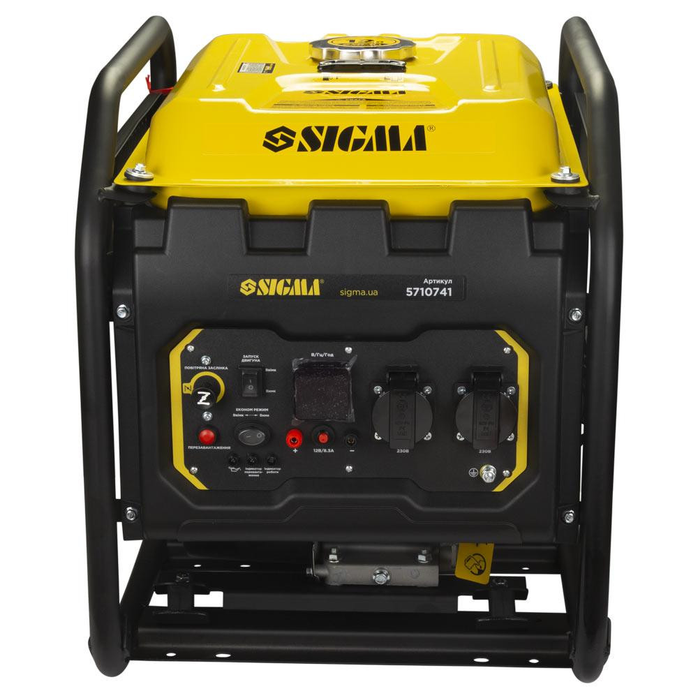 Генератор инверторный бензиновый 220В 4.0/4.5кВт 12л 4-х тактный ручной запуск SIGMA (5710741) Ровно - изображение 2