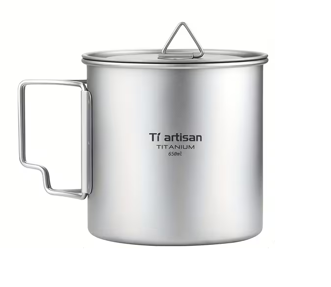 Туристичний титановий кухоль Tiartisan (550 мл) з кришкою Київ - фото 1