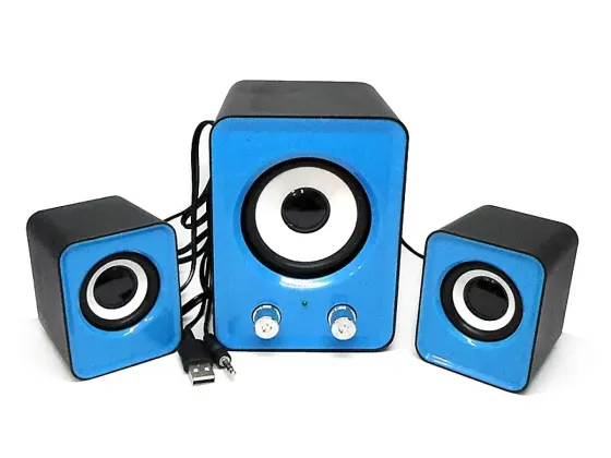 Музичні колонки для комп'ютера 2.1 FT-202, USB живлення, Mini Jack AUX, регулятор гучності та басів Київ