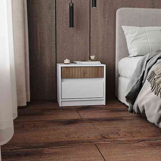 Тумба приліжкова Еверест Стайл-500 50,2х39х44,2 см Німфея Альба (білий)/Канелла (DTM-073575) Львів