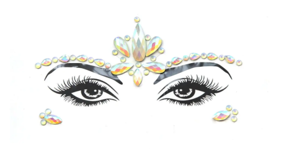 Наклейки на очі для макіяжу фосфорні one size різнобарвний Київ