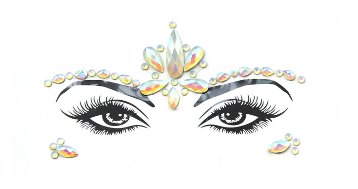 Наклейки на очі для макіяжу фосфорні one size різнобарвний Київ - фото 2