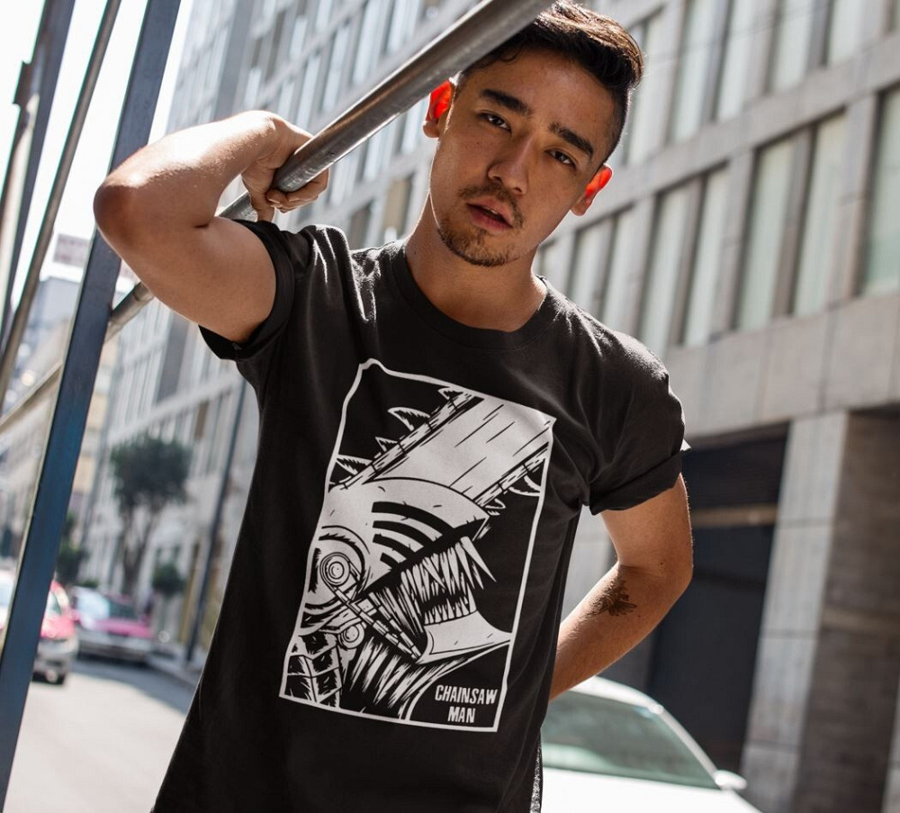 Футболка для мальчика аниме Человек-бензопила оверсайз (рост от 165 до 180 ) Черний AnimeJ0949m Днепр - изображение 1