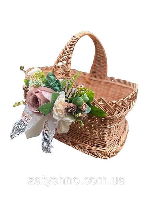 Пасхальний кошик з лози великий з прикрасою Київ - фото 1