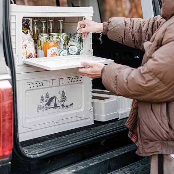 Туристический складной ящик-контейнер Naturehike CNH22SN019 25л + 5л (Светло-серый) Винница