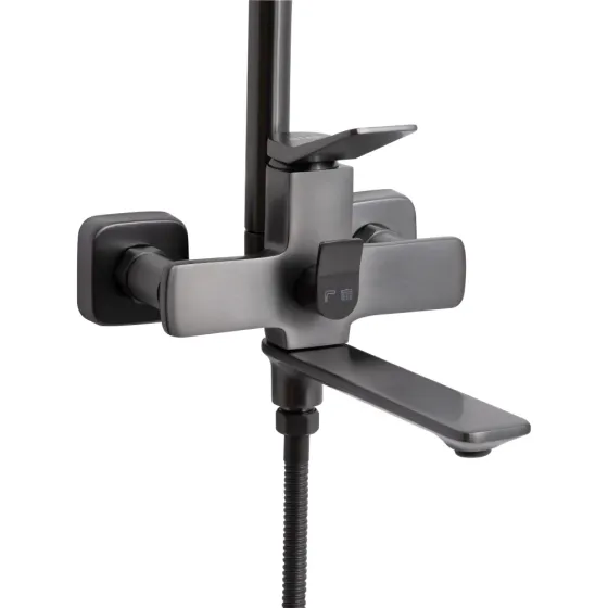 Душова система з виливом Qtap Presto на три споживачі QTPRE111GRP45585 графит Київ