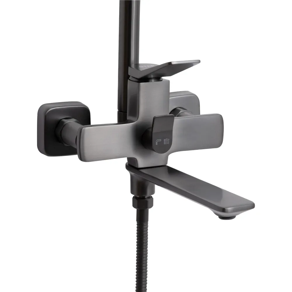 Душова система з виливом Qtap Presto на три споживачі QTPRE111GRP45585 графит Київ - фото 6