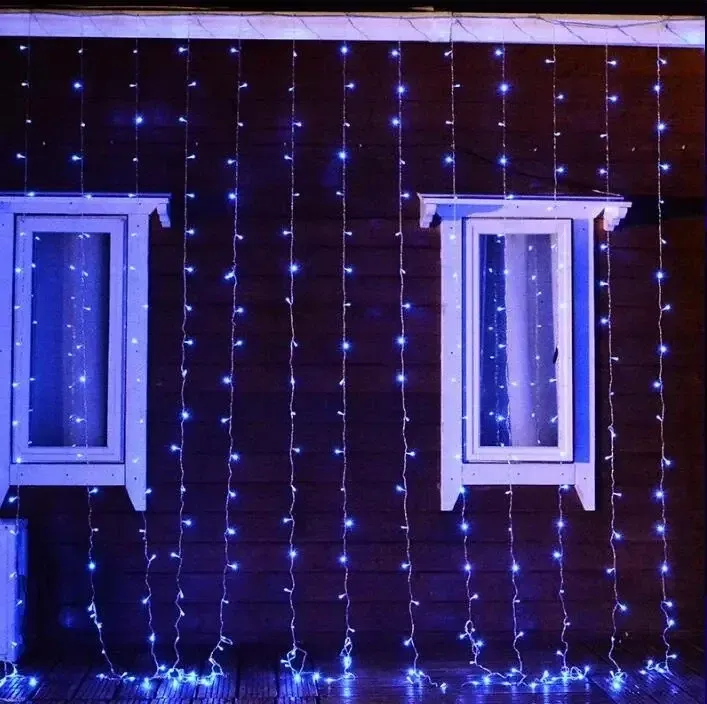Гирлянда-водопад 3*3м (Синий) 3904 Одесса - изображение 6