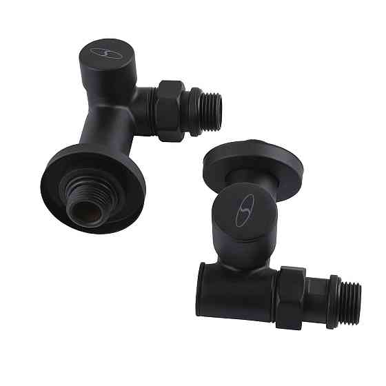 Набор Кран вентильный угловой с американкой SOLOMON LUX 1/2″ 7777 TEN (2шт.) BLACK (000020286) Киев