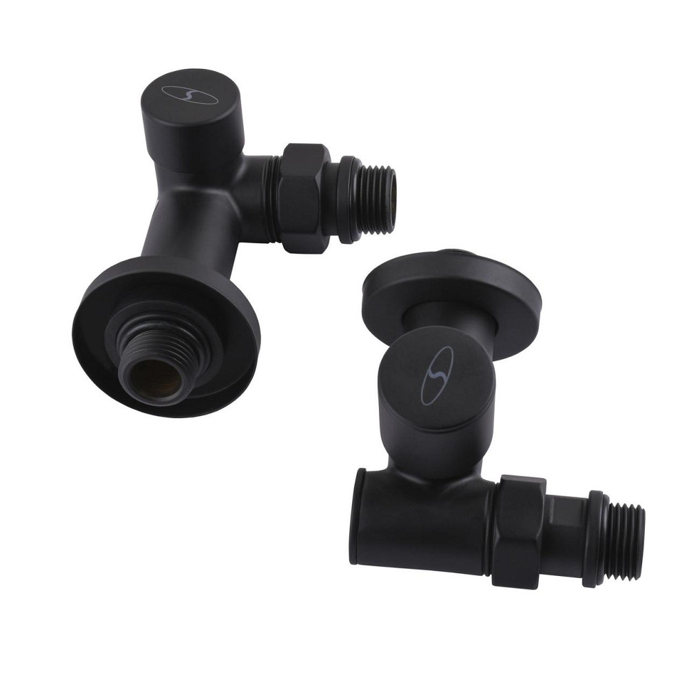 Набор Кран вентильный угловой с американкой SOLOMON LUX 1/2″ 7777 TEN (2шт.) BLACK (000020286) Киев - изображение 3