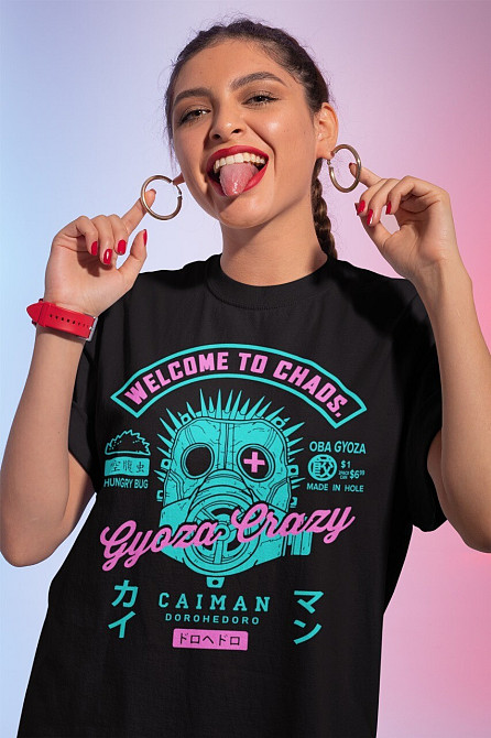 Футболка чоловіча з аніме принтом Аніме Хоррор Дорохедоро Велкоме оверсайз (S/M/L) Чорний AnimeJ0445 Дніпро - фото 8