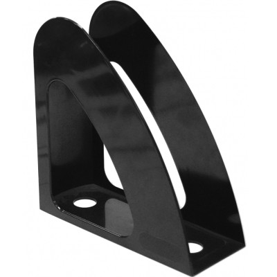 Лоток для паперів Economix вертикальний Райдуга, пластик чорний (E31904-01) Вінниця - фото 1