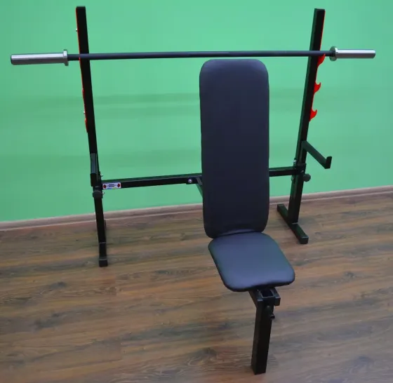 Лавка для жиму зі страховкою Стандарт олімпійський Стійки, лавки для жиму і присідань регульована Київ