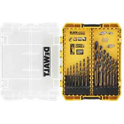 Набор сверл DeWALT по металлу Black&Gold HSS-G, 21 шт, кейс ToughCase (DT70755) Винница