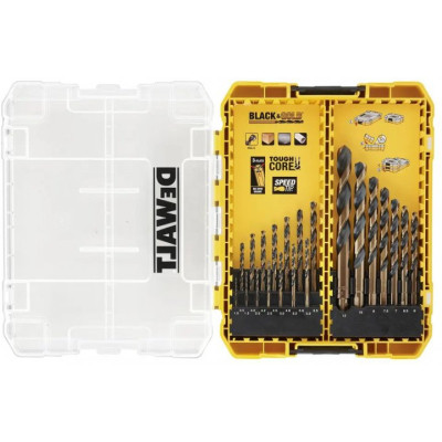 Набор сверл DeWALT по металлу Black&Gold HSS-G, 21 шт, кейс ToughCase (DT70755) Винница - изображение 2