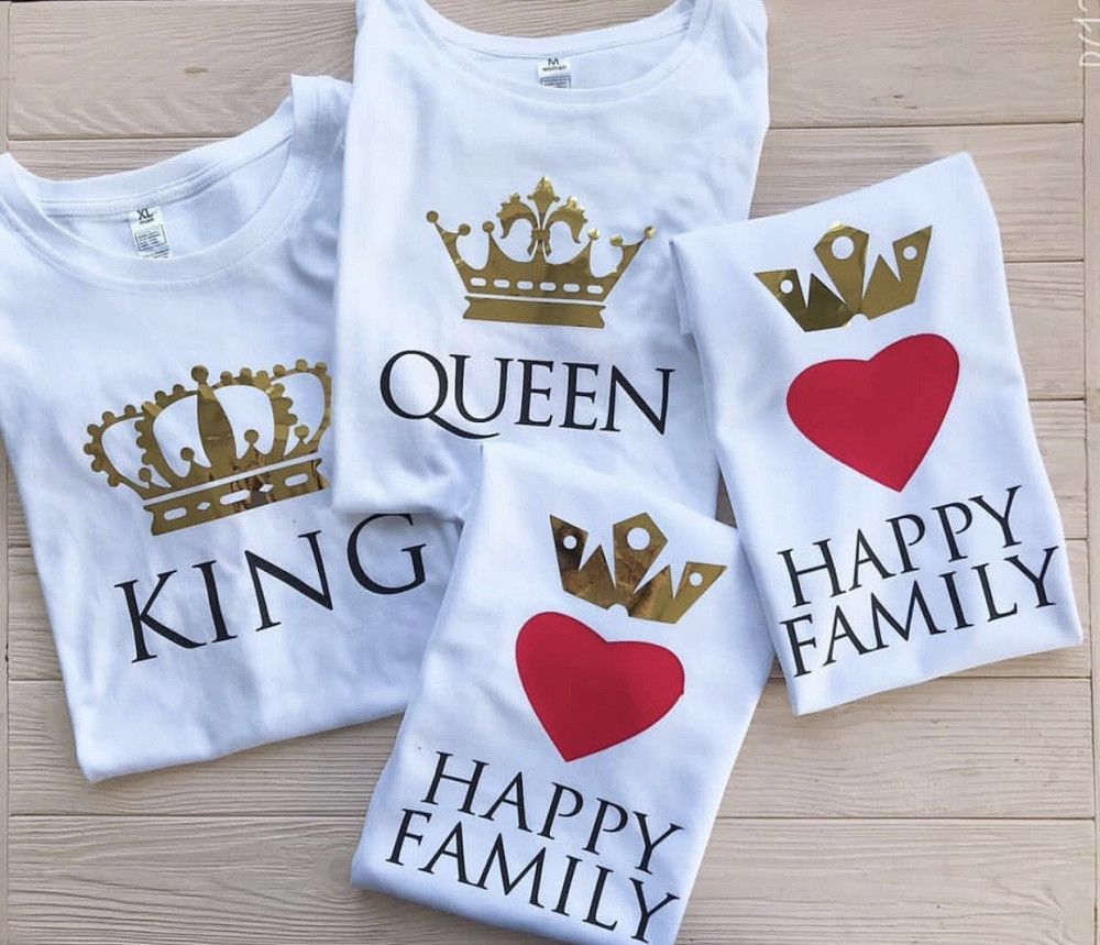 Парні футболки для всієї родини — King/Queen/ Happy Family Чернівці - фото 1