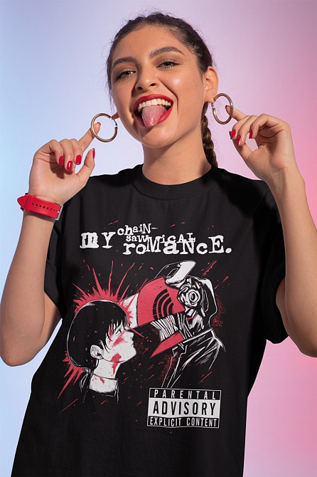 Футболка для хлопчика з аніме принтом Людина-бензопила оверсайз (зріст від 165 до 180) Чорний AnimeJ0071m Дніпро - фото 1